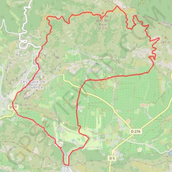 Les Baux - La piste des Lombards GPS track, route, trail