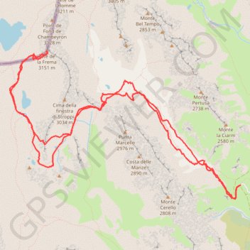 Tête de la Frema GPS track, route, trail