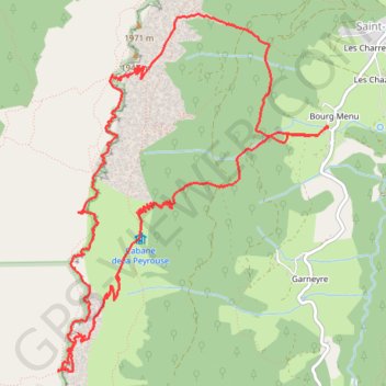 Rochers de la Peyrouse en boucle par les pas de Serre Brion et Morta (Vercors) GPS track, route, trail
