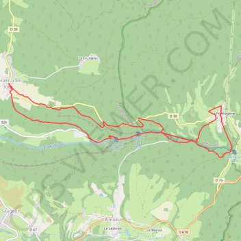 Cascades du Hérisson GPS track, route, trail