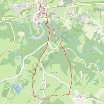 Sentier de Létrade - Châteauponsac GPS track, route, trail