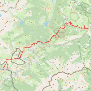 Jour 2 De Olette à Puigcerdà GPS track, route, trail