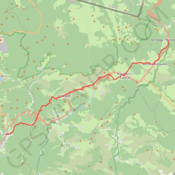 Roncevaux - Zubiri GPS track, route, trail