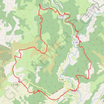 Trail Larzac-Dourbie GPS track, route, trail