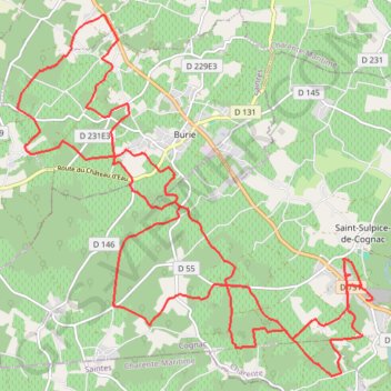 St Sulpice Berlouze Fontdouce 92010 GPS track, route, trail