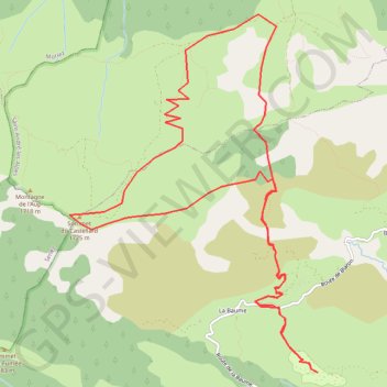 Sommet de l'Aup depuis La Baume GPS track, route, trail