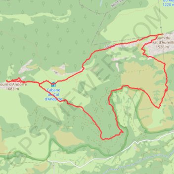 Soum du Prat du Rey et Soum d'Andorre GPS track, route, trail