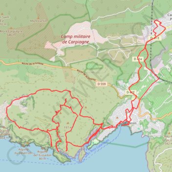 Les Calanques de Cassis GPS track, route, trail