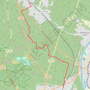 De Bois-le-Roi à Fontainebleau GPS track, route, trail