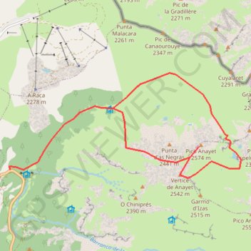 Anayet par canal Roya GPS track, route, trail