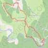 Chapias, la tour, Labeaume et retour par les Gorges de la Baume GPS track, route, trail