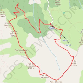Pique d'Endron par les crêtes NO et NE GPS track, route, trail