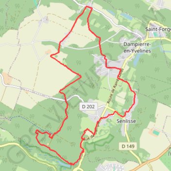 Lévy Saint Nom Dampierre en Yvelines GPS track, route, trail