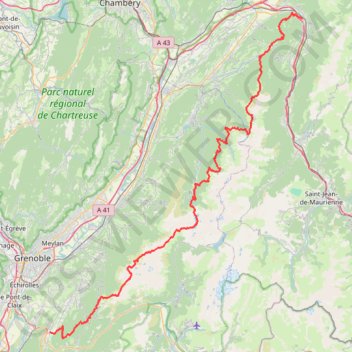 GR738 Traversée de Haute Belledonne GPS track, route, trail