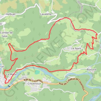 Les ruines du Château de Rochebonne GPS track, route, trail