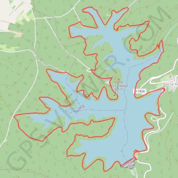 Tours du lac de Pierre-Percée - 27 km DN 350m GPS track, route, trail