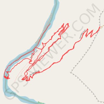 Honaker trail from San Juan River GPS track, route, trail