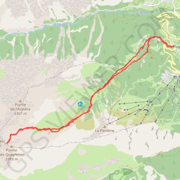 Col des Queyrettes GPS track, route, trail