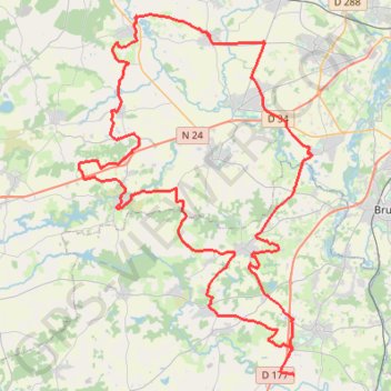 Parcours 3 (75.51km) GPS track, route, trail