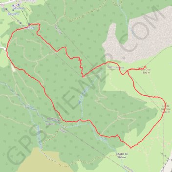 Pointe de Sur Cou GPS track, route, trail
