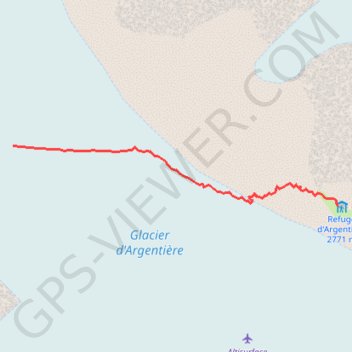 Glacier d'Argentière - Refuge d'Argentière GPS track, route, trail