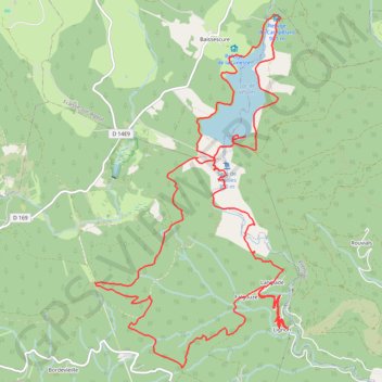 Haut Languedoc - Cascades du bureau - Lac du saut de Vézoles GPS track, route, trail