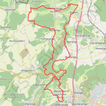 Volmerange GPS track, route, trail