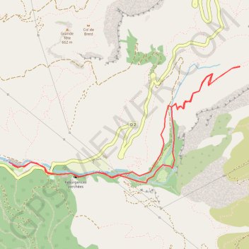 Gour de l'Oule GPS track, route, trail