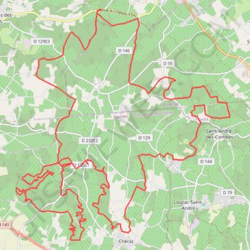 St André Chérac 40km GPS track, route, trail