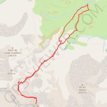 Pic de Monfaucon GPS track, route, trail