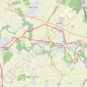 Evry-les-Châteaux GPS track, route, trail