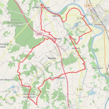Circuit Rembrandt - Le Mas-d'Agenais GPS track, route, trail