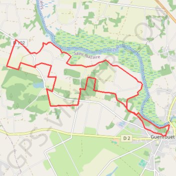 Circuit du Cougou à Guenrouët GPS track, route, trail