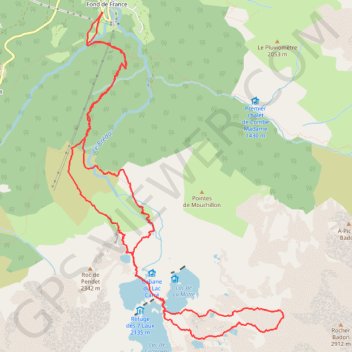 Sept-Laux, le Col de Mouchillon GPS track, route, trail