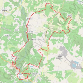 St Sulpice vers Le Palin 32 kms GPS track, route, trail