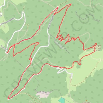 Montagne de foge GPS track, route, trail