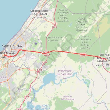 Sidi-Allal-El-Bahraoui - Rabat GPS track, route, trail