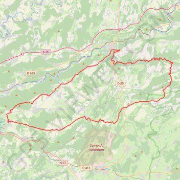 Vallée du Cusancin - Saône GPS track, route, trail