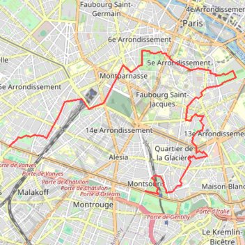 Paris rive gauche GPS track, route, trail
