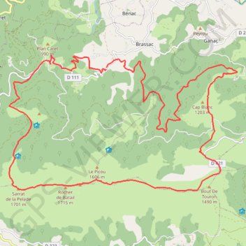 Le Tour de la Barguillère GPS track, route, trail