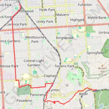 Belair National Park - Goodwood GPS track, route, trail