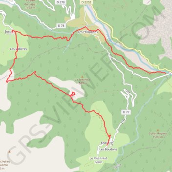 Enaux - Villeneuve-d'Entraunes GPS track, route, trail