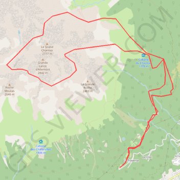 Grande Lance d'Allemont GPS track, route, trail