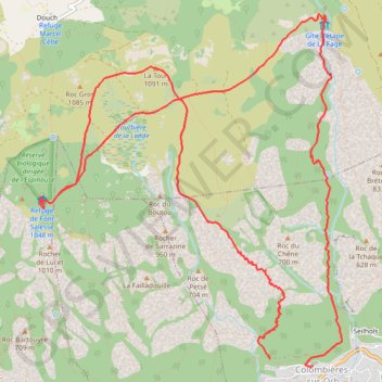 Colombières-sur-Orb-Caroux-Font_de_Salesse GPS track, route, trail