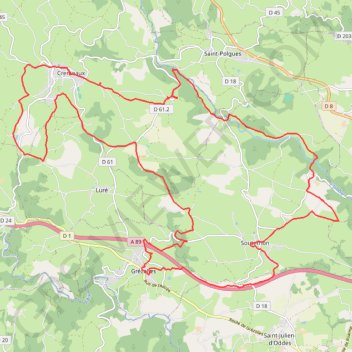 Boucle aux confins du pays d'Urfé et du Val d'Isable - Souternon GPS track, route, trail