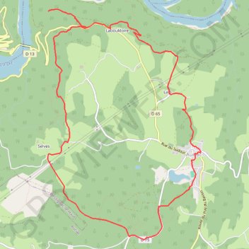 De Selves au Puy Murat - Auriac GPS track, route, trail