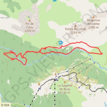 Vallon du Soussouéou GPS track, route, trail