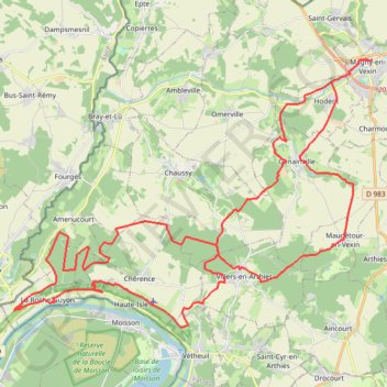 Magny-en-Vexin - La Roche-Guyon GPS track, route, trail