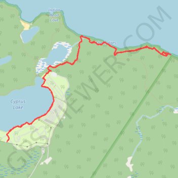 Bruce Peninsula National Park, Lake Huron, Cyprus Lake GPS track, route, trail