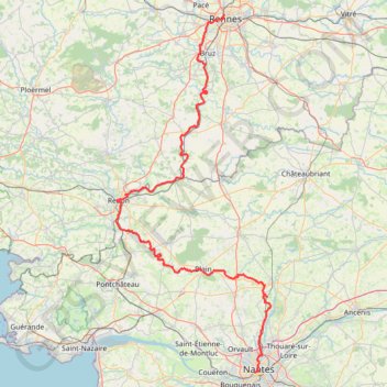 Rennes - Nantes GPS track, route, trail